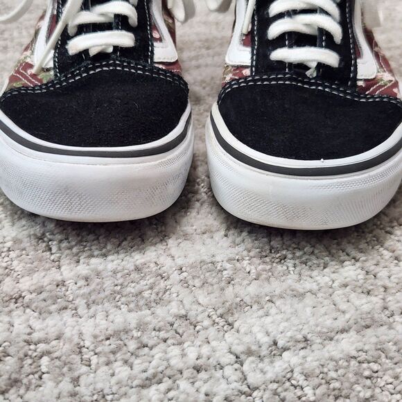 Vans Old Skool floral low top sneakers shoes size 4 men 5.5 women - Picture 3 of 10